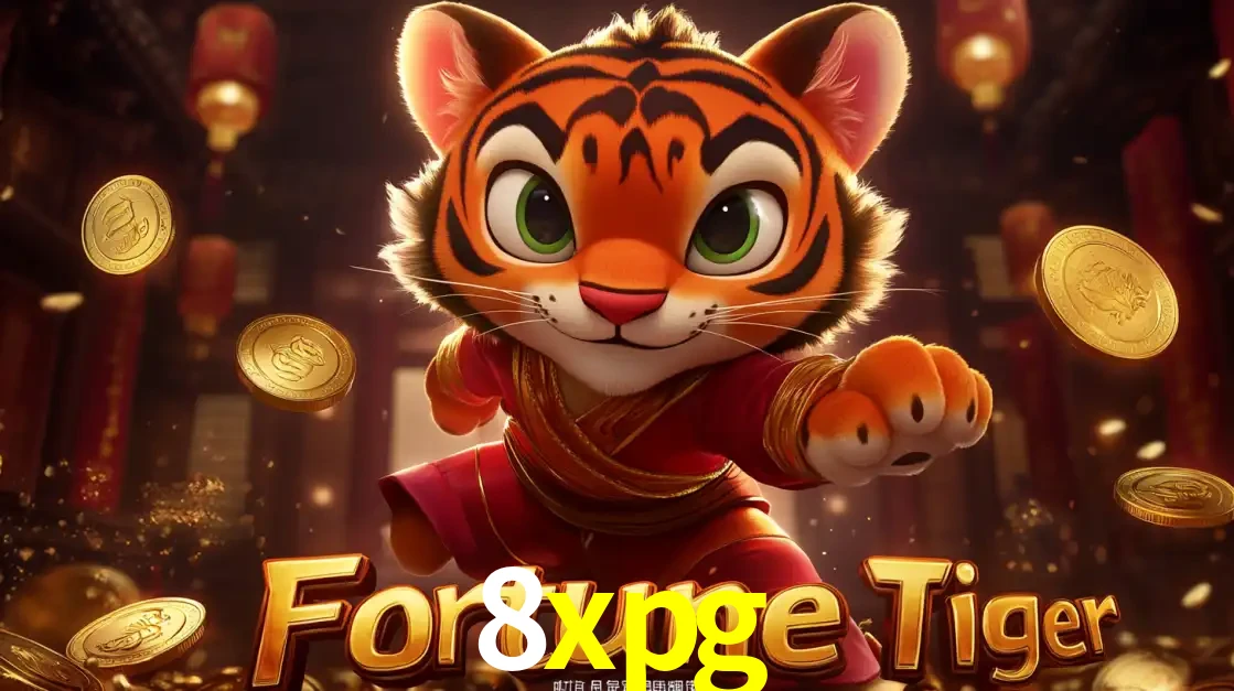 O carismático mascote do jogo de slot Fortune Tiger, um tigre fofo em pose de artes marciais, pronto para trazer sorte e multiplicadores de ganhos no cassino online 8xpg.