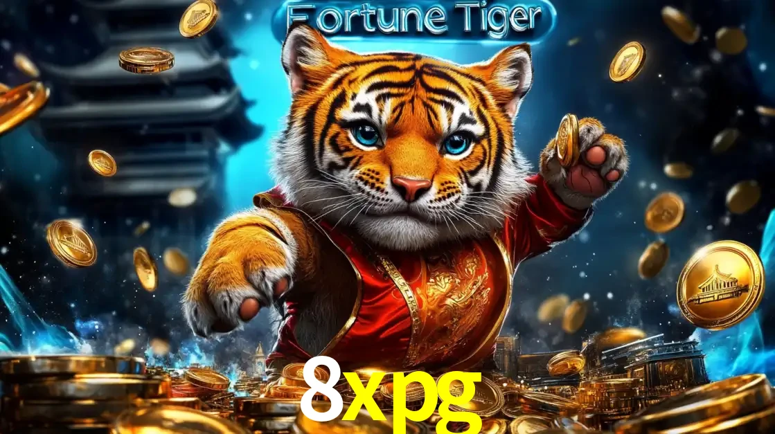 Imagem promocional do jogo de slot Fortune Tiger, com um tigre majestoso em traje tradicional cercado por uma fortuna em moedas de ouro, disponível agora no cassino 8xpg.